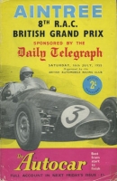 Programm Aintree / Liverpool British Grand Prix 16.7.1955