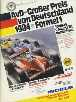 Programm Hockenheimring F 1 5.8.1984