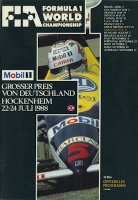 Programm Hockenheimring F 1 22./24.7.1988