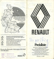 Renault Preisliste 1.1980