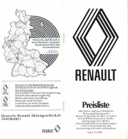 Renault Preisliste 4.1980