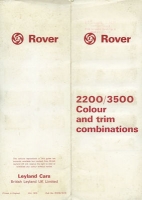Rover 2200 3500 Farben 10.1975
