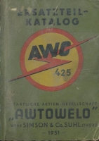 Simson AWO 425 Ersatzteilliste 1951