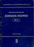 Simson SR 2 Bedienungsanleitung 1958