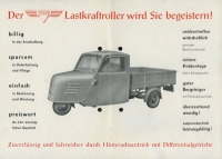 Triro Typ 500 C Dreirad Lastkraftroller Prospekt ca. 1950