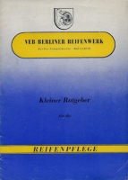 VEB Berliner Reifenwerk Reifenpflege Broschüre 1953