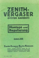 Zenith Vergaser Baverey 8.1926