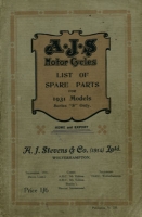 AJS Series S Ersatzteilliste 1931