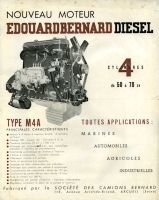 Moteur E.Bernard Diesel M4A Prospekt 1940er Jahre