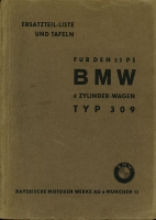 BMW 309 22 PS Ersatzteilliste 1.1936