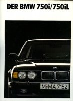 BMW 750i 750iL Prospekt 1990