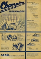 Champion Seitenwagen Prospekt 1936