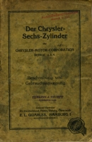 Chrysler Six Bedienungsanleitung 1930er Jahre