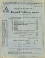 Diamant Fahrrad Händler Nettopreislisten 1923