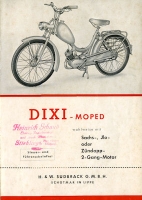 Dixi Moped Prospekt 1950er Jahre