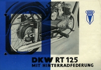 DKW RT 125 mit Hirafe Prospekt 4.1953