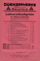 Dürkopp Preisliste 6.1929