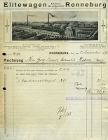 Elitewagen / Ronneburg Rechnung 11.1927