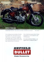 Enfield Bullet 500 Bullet Prospekt 1990er Jahre