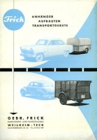 Autoanhänger Frick Prospekt 1950er Jahre