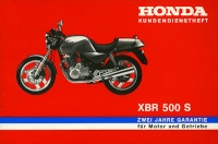 Honda Kundendienstheft XBR 500 S 1980er Jahre