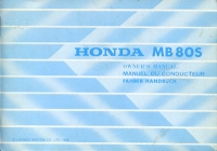Honda MB 80 S Bedienungsanleitung 1980