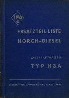 IFA Horch Diesel H3A Ersatzteilliste 2.1956