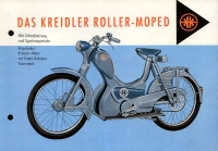 Kreidler Rollermoped J 51 R Prospekt 6.1956