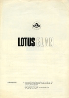 Lotus Elan Prospekt ca. 1965