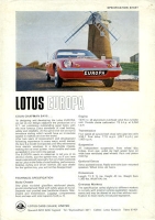 Lotus Europa Prospekt 1971
