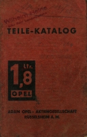 Opel 1,8 Ltr. Ersatzteilliste 1930-31