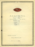 Opel Werksvertrag 1933