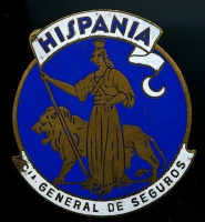 Plakette Hispania 1950er Jahre
