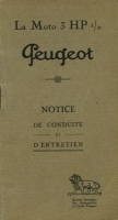 Peugeot 3,5 PS Bedienungsanleitung ca. 1925
