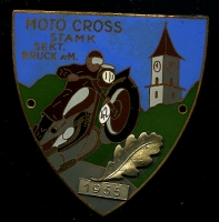 Plakette Moto Cross STAMK Sekt. Bruck a.M. 1955