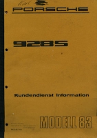 Porsche 928 S Kundendienst Information 1983