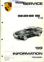 Porsche 928 S4 Kundendienst Information 1989