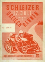 Programm 22. Schleizer Dreieck-Rennen 17.7.1955