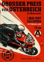 Programm Großer Preis von Östereich für Motorräder 1.5.1967