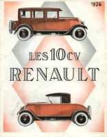 Renault 10 PS Prospekt 1926 f