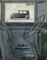 Renault 6 PS Prospekt 1926/27 f