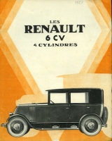 Renault 6 PS Prospekt 1927 f