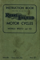 Royal Enfield Moldes WD/CO and CO Bedienungsanleitung 1946