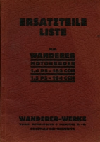 Wanderer 1,4 PS 182ccm, 1,5 PS 194ccm Ersatzteilliste 7.1929
