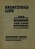 Wanderer K 500 Ersatzteilliste 5.1929