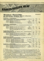 Wanderer Händler-Preisliste Nr.107 10.1934