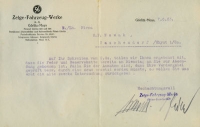 Zetge Brief 1923