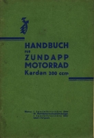 Zündapp Kardan 200 Bedienungsanleitung 1933