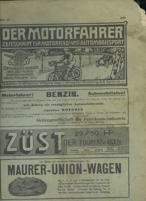 Der Motorfahrer 1908