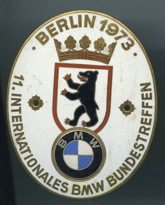 Plakette BMW Bundestreffen Berlin 1973